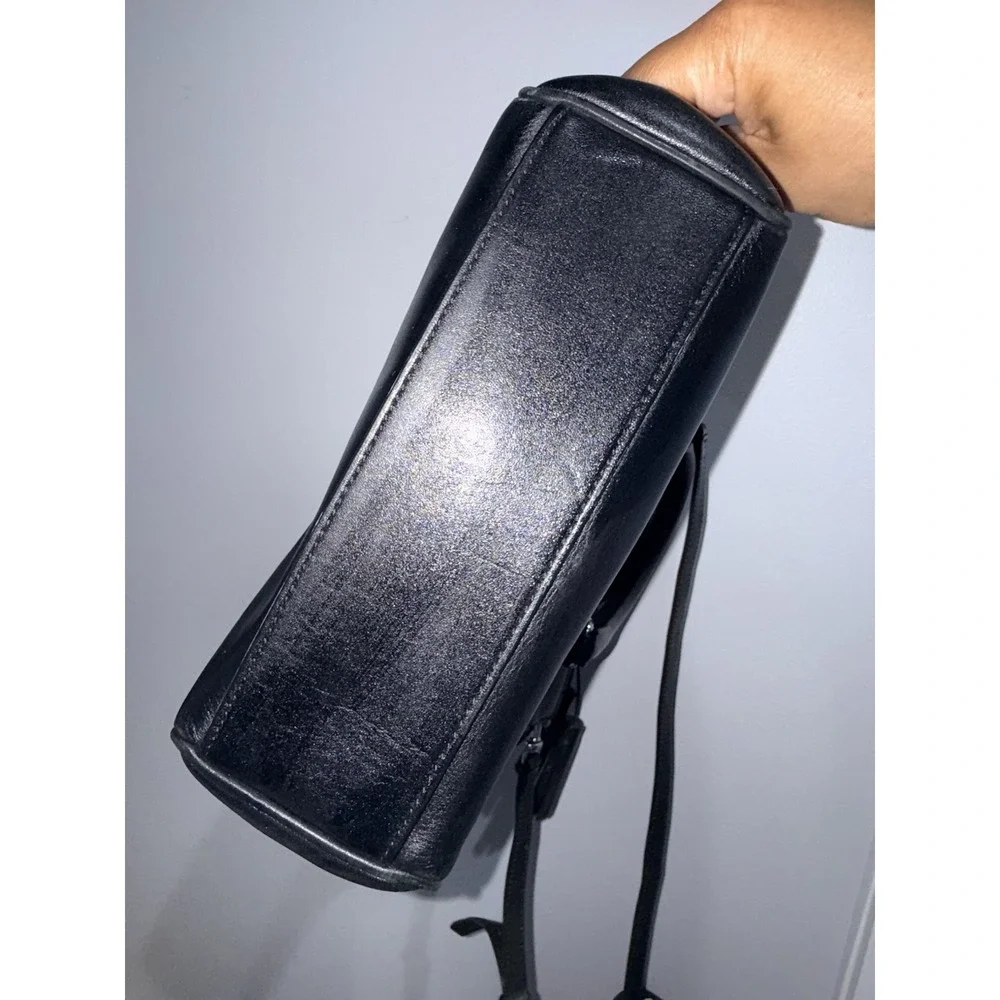 COACH Legacy Leather Mini Tanner‎ Black Crossbody Tote Bag 48894  1